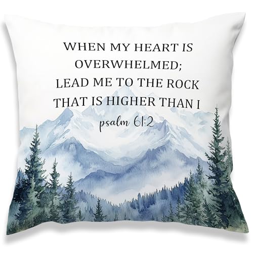 MNASAIOO Christian Mountain Woods Decorative Throw...