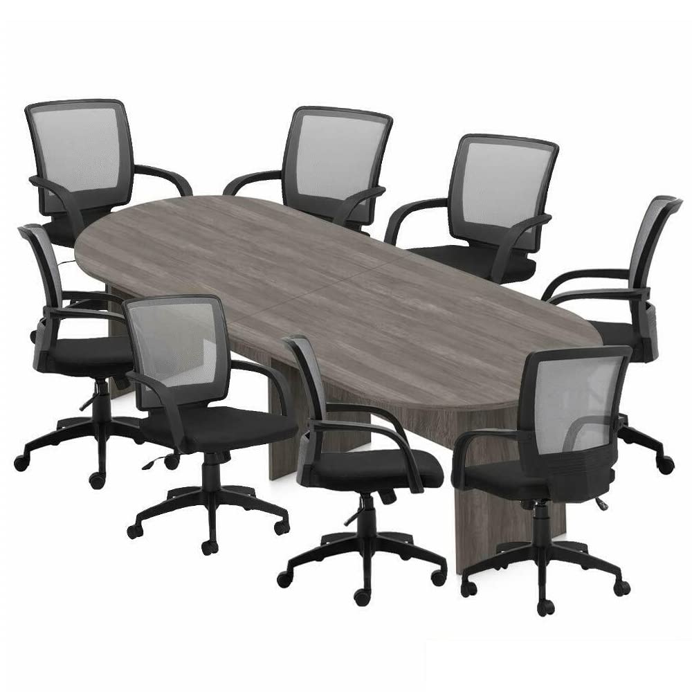 GOF 10FT Conference Table & Chairs Set (G10900B), Artisan Grey
