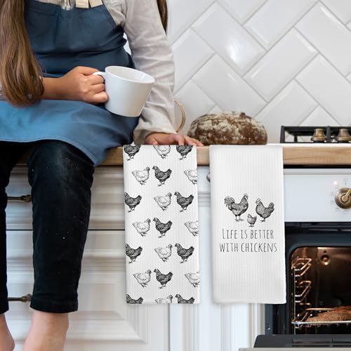 50% Off Funny Chicken Kitchen Towels Set of 2