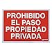 WOLFPACK LINEA PROFESIONAL 15051252 Cartel Prohibido el Paso Propiedad Privada, 30 x 42 cm