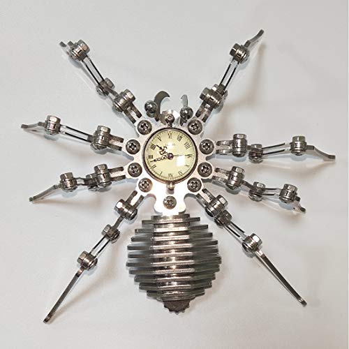 Zestaw składania puzzli metalowych 3D, mechaniczny zegar stali nierdzewnej kształcie pająka, zabawka ozdobna