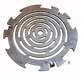 grilleinsatz für holzkohle  Becker Design Grillrost 6mm für Feuerplatte  Plancha  Grillplatte mit 20cm Feuerloch