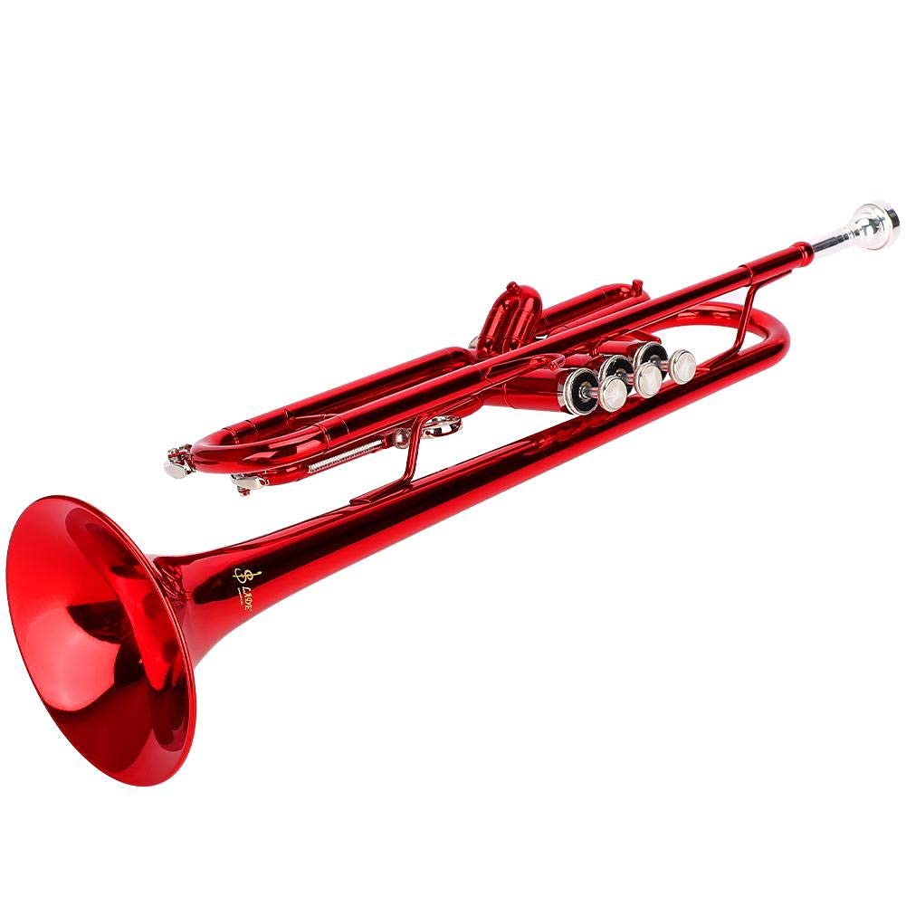 Bnineteenteam Trompette en Laiton, Trompette Plate en Laiton pour Instrument à Vent Trompette Music en 3 Couleurs différentes