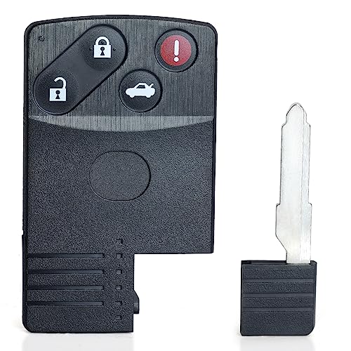 Keyecu Smart Card Remote Key Shell Case for Mazda 5 6 CX-7 CX-9 RX8 Miata 3+1 Button