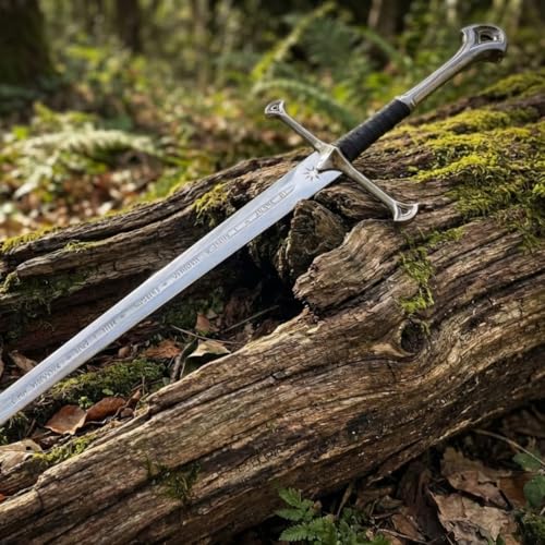 Qepaa Crafts®Handmade Steel Real Viking Style Sword | Full Tang Blade with Leather wrap Handle and Scabbard | Collectible Medieval Replica|Gift for him (NRS)