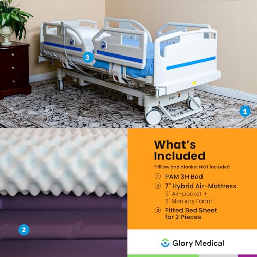 Point A (PAM-3H) Premium 3-Function Full Electric Hospital Bed for Home Use, 7