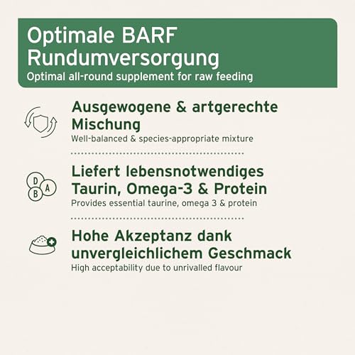 AniForte Barf Complete Katze 100g - Natürliche Rundumversorgung mit Omega 3, Bierhefe, Taurin, Hagebutte, Premium Futter Zusatz zum Barfen, Vitamine & Mineralstoffe