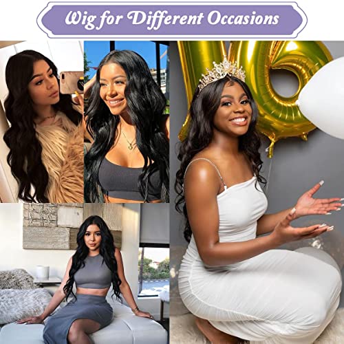 Image of Synthetic Wigs for Women Middle Parting long wavy centrer part /smooth silky finish