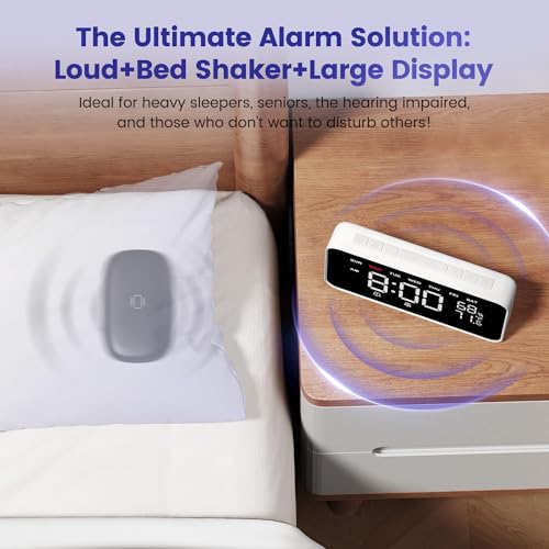Dekala Bed Shaker Loud Alarm Clock for Heavy Sleepers Adult by Dekala - Image 2