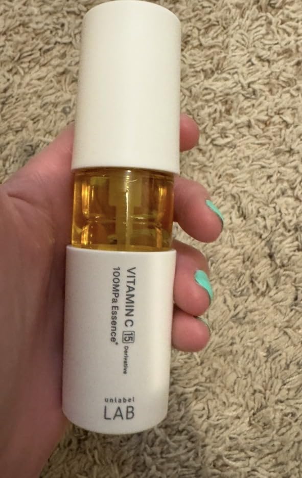unlabel LAB Vitamin C Brightening Serum, 50mL, Ultra-High-Pressured Vitamin C, Facial Essence for Visible Pore, Uneven skin tone, Fragrance Free, Made in Japan, J-beauty