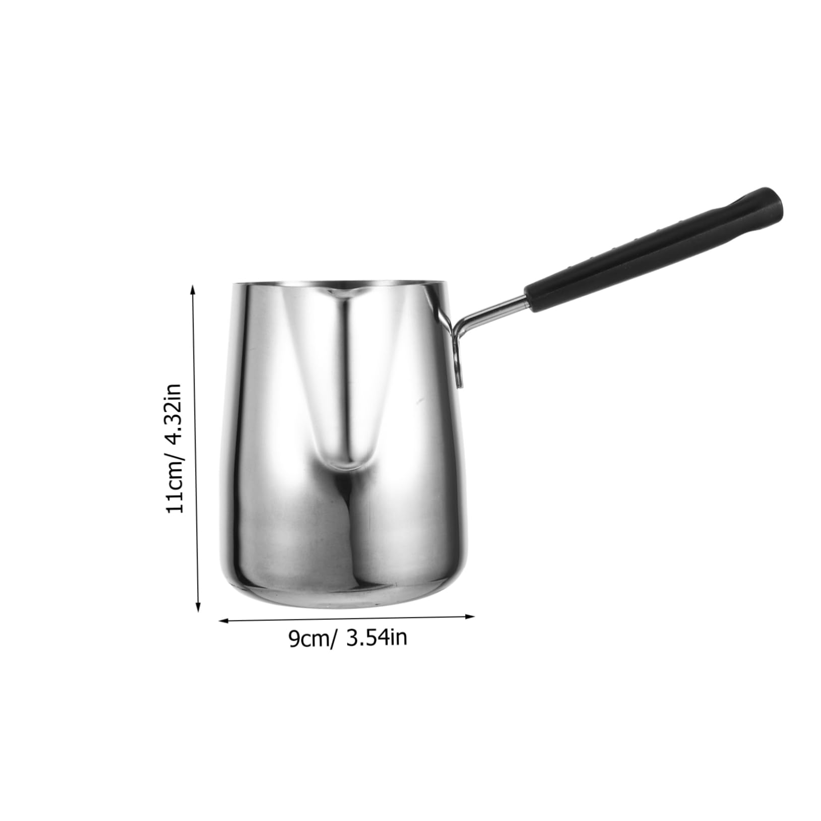 Mikinona Camping Coffee Pot Stainless Steel Stovetop Brewer for Turkish Coffee Hot Chocolate Butter Heating Versatile Insulated Cooking Pot for Outdoor Use