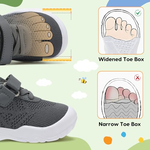 BARERUN Toddler Shoes Boys Girls Barefoot Shoes Kids Breathable Sneakers School Tennis Shoes Slip on Running Shoes Infant Toddler Walking Shoes2