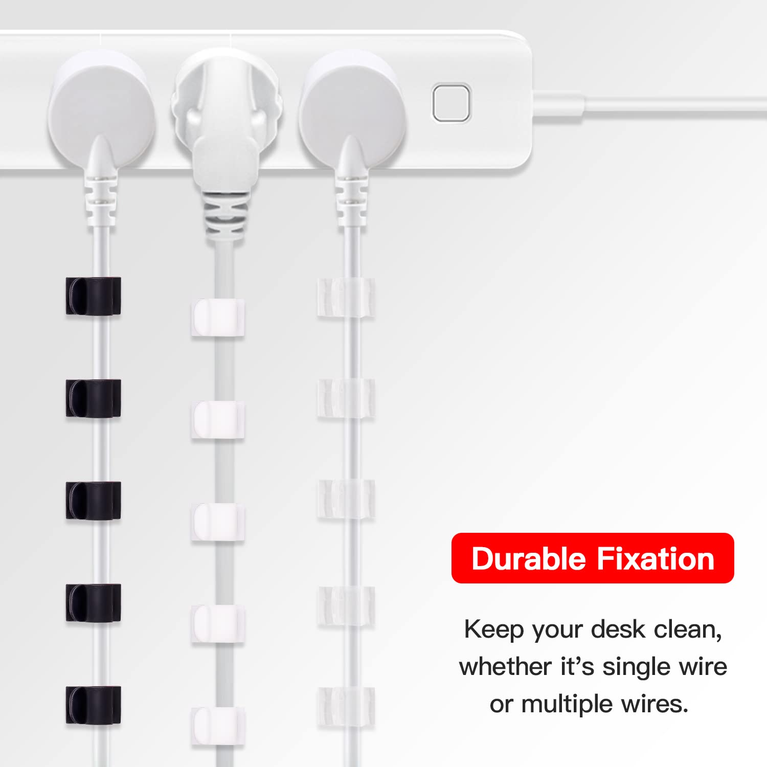 Lot De 40 Clips De Câble Auto-adhésifs Pour éclairage Extérieur