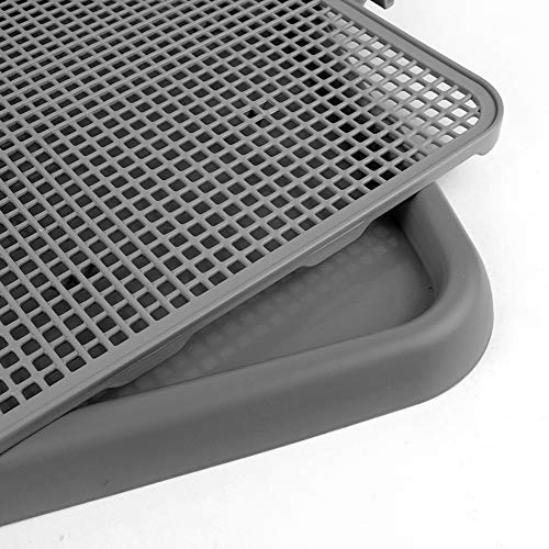 Mesh Training Toilet Potty Tray for Puppy and Small Size Dog 20.3 x 16.3 x 1.2 inch (Gray+Gray) - Image 5