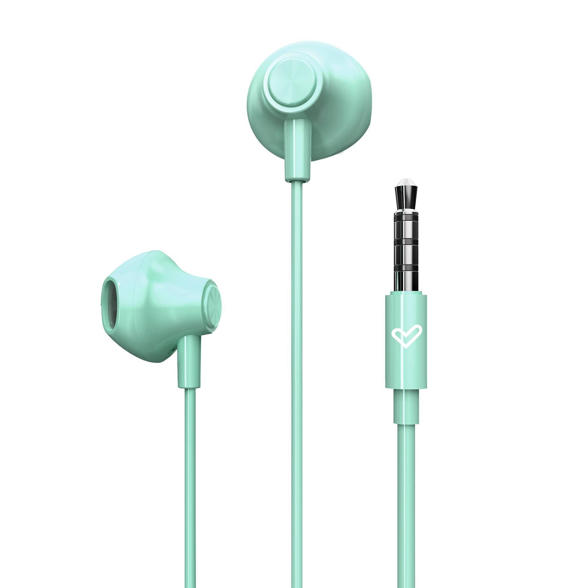 Energy Sistem EasyPods Wired Headphones (Microphone, Voice Assistant, Playback Controller, Comfi-fit) (Mint)