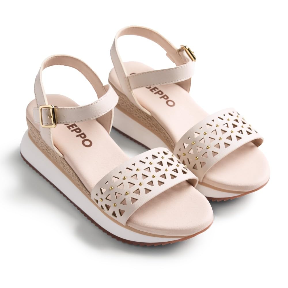 GIOSEPPO WETE, Women's T-Strap, Off-White, 37 EU