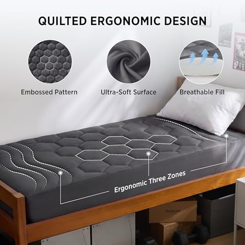 Image of Bedsure Twin XL Mattress Pad, Mattress Topper with 8-21 Inches Deep Pocket