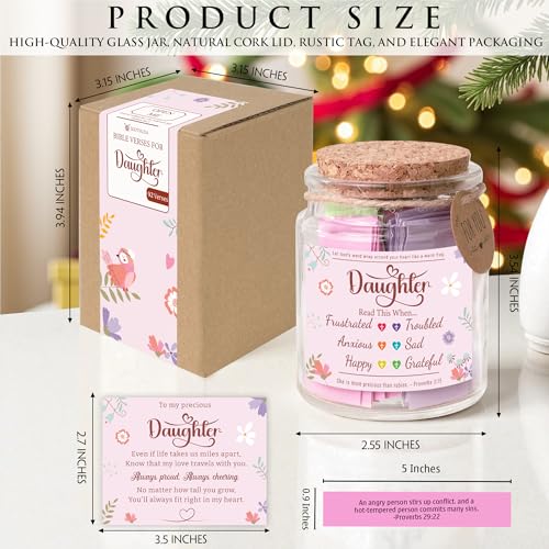 image for SOUTHLISA Bible Verse Jar for Daughter – 92 Encouraging Scriptures b