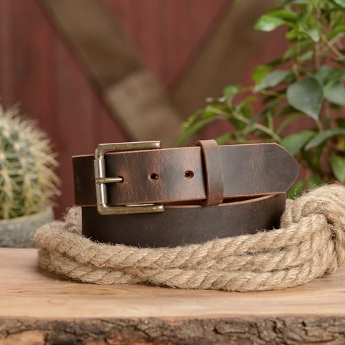Bullhide Belts Mens USA Made Leather Belt for Casual 1.50" Wide,2