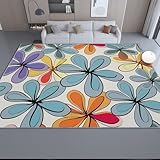 Confortable et durable: Notre tapis de salon est conçu en flanelle premium, offrant une douceur exceptionnelle et un confort agréable, même pieds nus. Ses poils courts et sa structure en fibres serrées le rendent facile à entretenir et durable