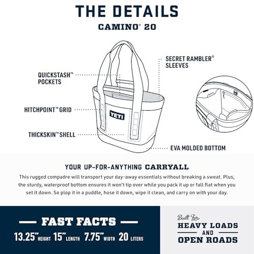 Image of YETI Camino 20 Carryall with Internal Dividers, All-Purpose Utility Bag