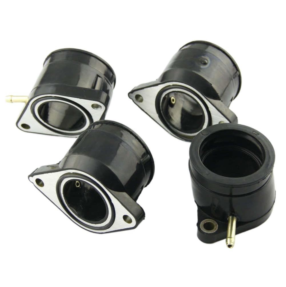 4 Piece Motorcycle Carburetor Interface Manifold Intake Gasket Compatible with XJ900 31A 58L XJ900F 900 4BB 31A-13586-00 31A-13596-00