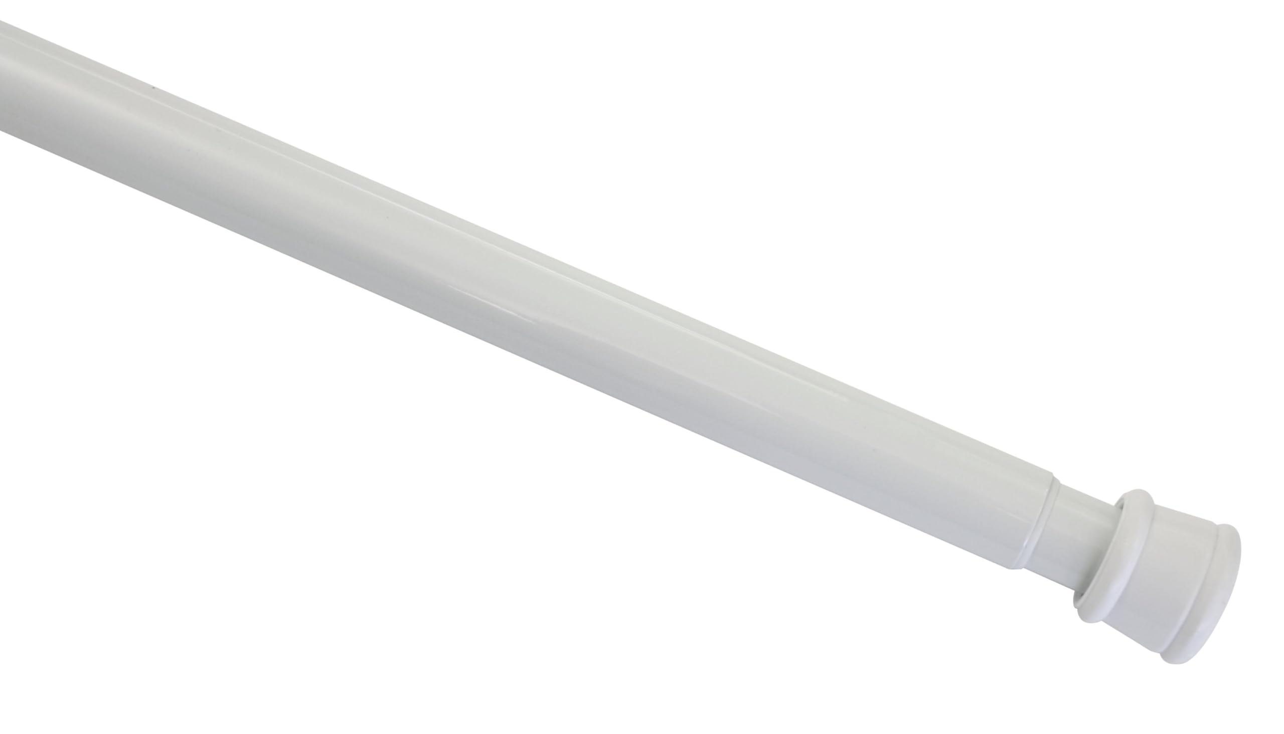 GARDINIA Karnisz metalowy, wysuwany, montaż bez śrub i wiercenia, średnica 23/26 mm, długość 80-130 cm, biały