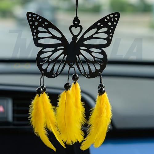 Image of Car Hanging Accessories: Radha Krishna Spiritual Acrylic Decor for Car, Home and Office Desk Decor Accessories (Butter-CAR-Hang)