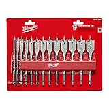 MILWAUKEE 13 PC Flat Boring Bit Set