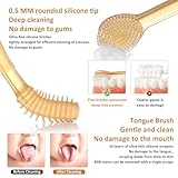 SNOWIE SOFT Baby Oral Cleaning Brush 2 In 1 Toothbrush Tongue Brush Bpa Free Soft Silicone Bristle Oral Care Toothbrush For Baby 6 Month To 24 Months,With Storage Box - Manual,Baby,Multicolor,70 G