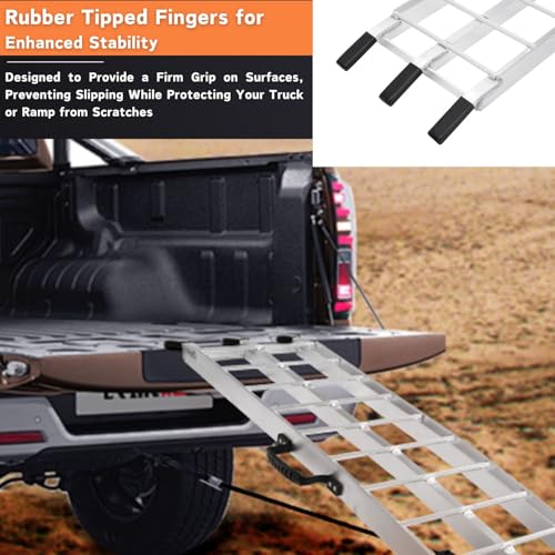 image for MAXIVAMN MAXIVMAN Motorcycle Ramp, 7.5 ft Folding Aluminum Loading Ram