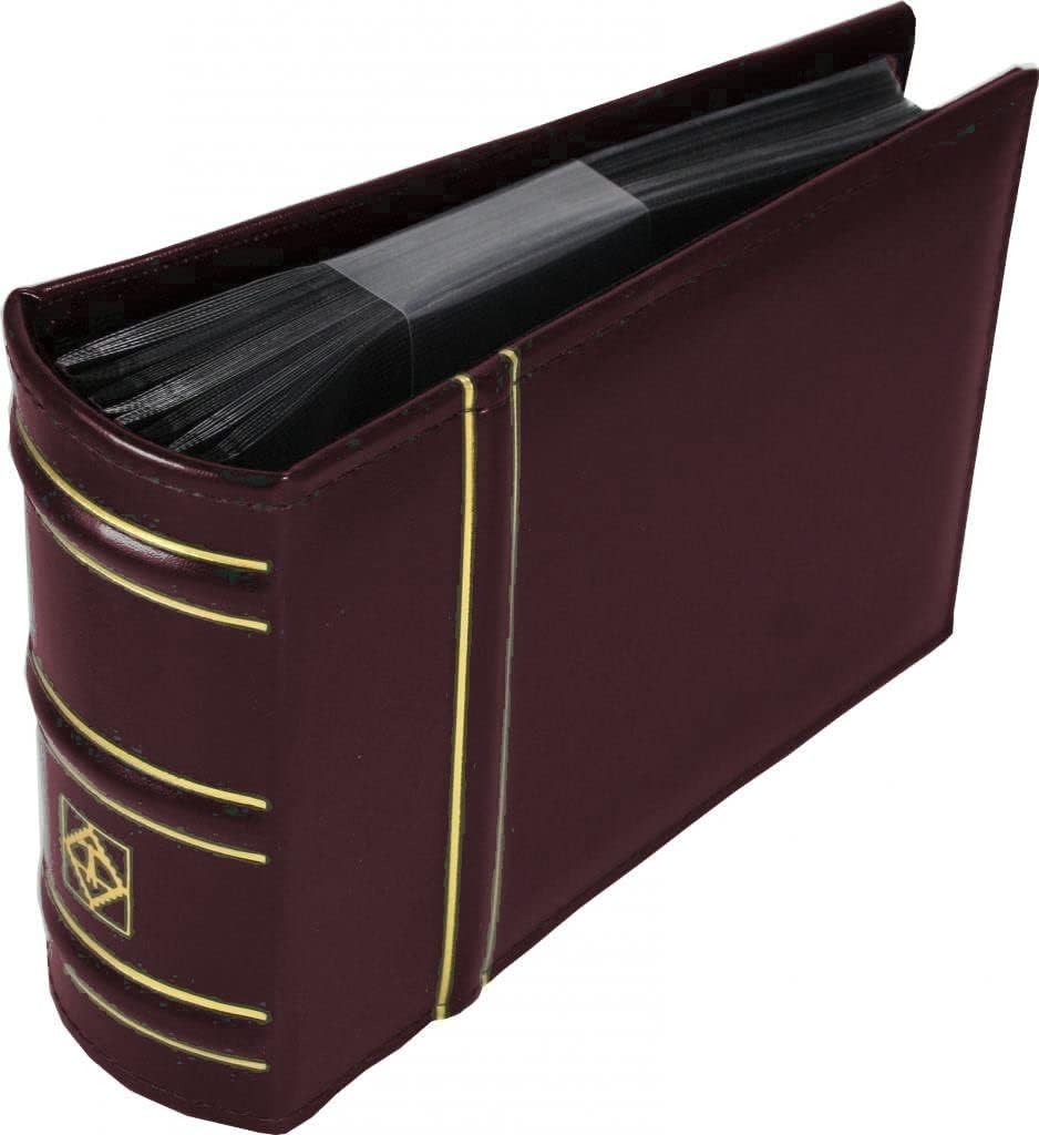 Lighthouse album for 100 letters or FDCs - Maroon. Pocket size 195 x 130mm.