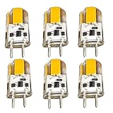 Lxcom Lighting 2W GY6.35 Dimmable LED COB Light Bulb (6 Pack)- Warm White 3000K LED Light Bulb 170LM...