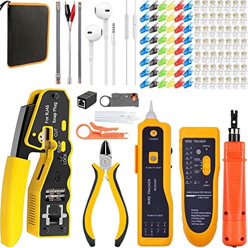 MAYLINE CAT5 CAT6 Computer Lan Cable Tester RJ45 Crimp Tool kit