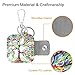 Fintie Tile Mate/Sport/Style Case with Carabiner Keychain, Anti-Scratch Vegan Leather Protective Skin Cover for Tile Mate (2016 Release), Tile Sport, Tile Style Key Finder Phone Finder, Love Tree