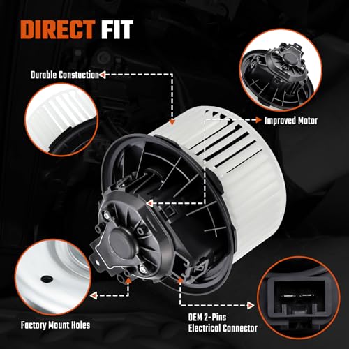 Image of HVAC Blower Motor with Fan Cage Fit for Ford Explorer Taurus 2012-2019 Flex Police Interceptor Sedan Utility 2013-2019 Special Service Police Sedan 2014-2018 Fit for Lincoln MKS 2012-2016# 700274