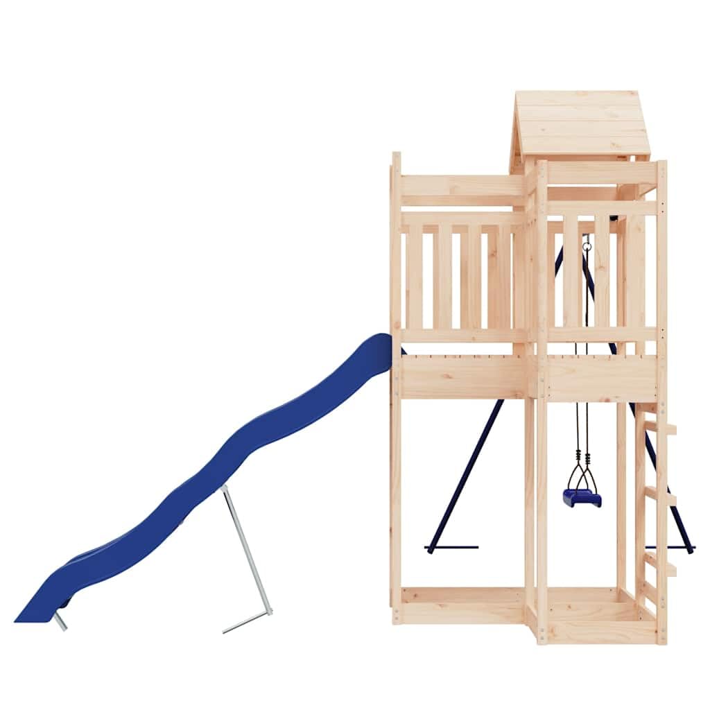 Spielturm aus massivem Kiefernholz mit Rutsche Schaukel und Sandkasten für Kinder ab 3 Jahren Garten Outdoor robustes Klettergerüst Spielhaus für Kleinkinder Mädchen Jungen