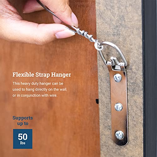 Heavy Duty Large Strap Hanger - 100 Pack - 3 Hole D-Ring Hanger #TOP2