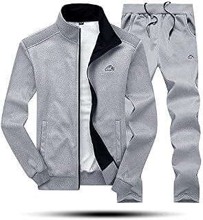 MAGNIVIT Men's Athletic 2 Piece Tracksuit Set Full Zip Jogging Sweatsuit Grey
