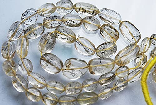 LKBEADS 45 cm, super górne rzadkie kamienie, naturalny żółty kamień szlachetny skapolit gładkie bryłki, rozmiar 14-9 mm