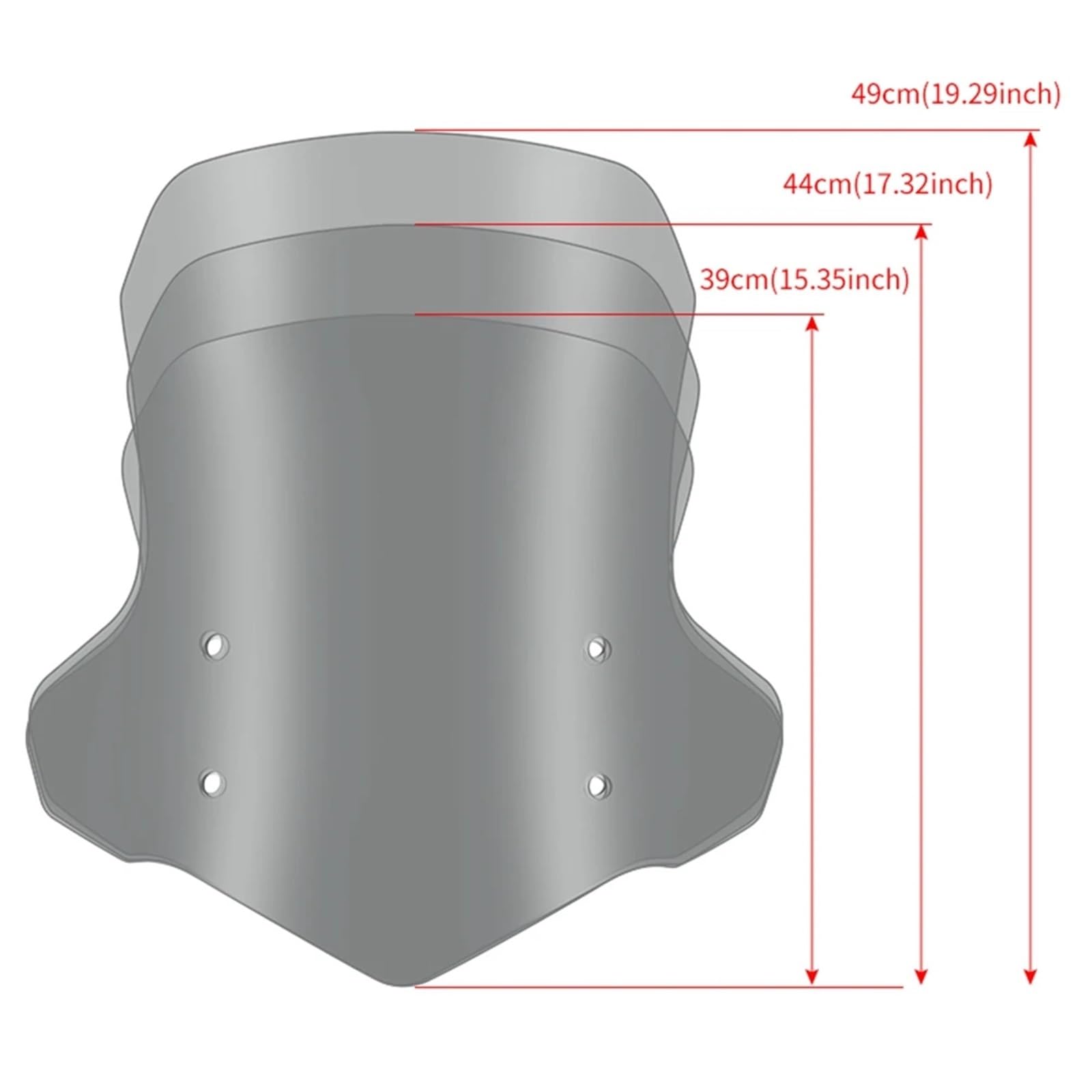 Osłona przeciwsłoneczna Uniwersalna osłona przedniej szyby motocyklowej, przednia, akcesoria do modyfikacji szyb motocyklowych, skuterów i motocykli terenowych(15.35 Inch Smoke)