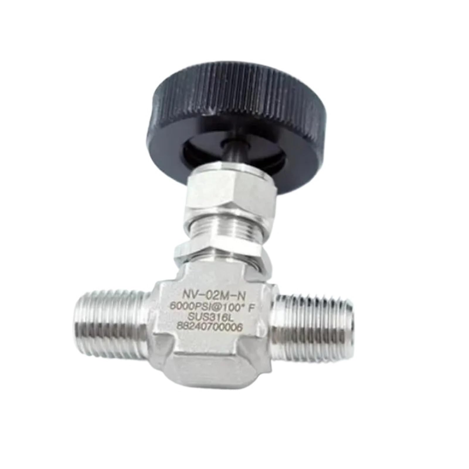 válvula de Aguja 6000psi 316L 1/8 1/4 3/8 1/2 Válvula de Aguja de Rosca Macho NPT G PT(3/8",G)