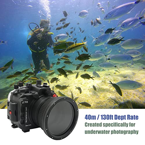 Seafrogs [40m/130ft] Underwater Camera Housing Diving Case w/ Flat Port & Sea Frogs WA005A 6\" Long Dome Port Kit, for Sony A7iii A7riii A7r3 A7m3 + 28-70mm F3.5-5.6, 24-70mm F2.8 GM Lens - Thumbnail 6