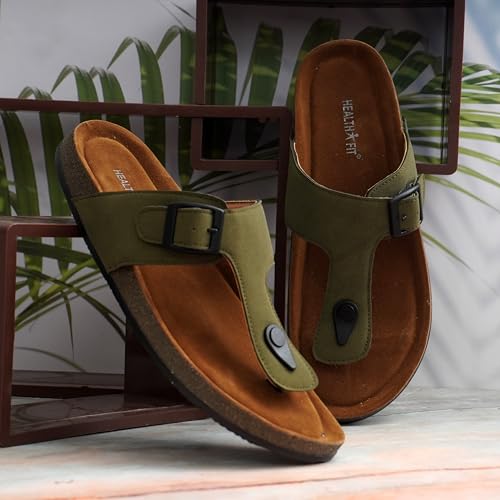 Image of HEALTH FIT Comfortable & LightWeight | Fashionable & Everyday Stylish & Durable Design Slip-on Style Flip Flops for Gents HF3078