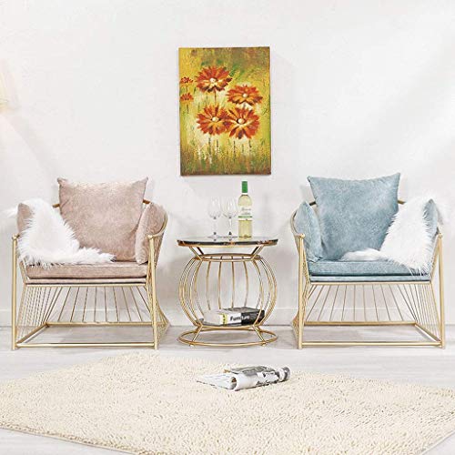 Table d'appoint en marbre chic bout de canapé rond ø50cm salon