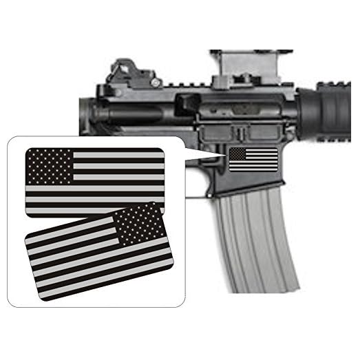 2x AR15 Lower American Flags Black Ops Vinyl Decals | Stealth Flag Stickers AR-15 5.56 .223 MAG Helmets Hard Hats Toolbox Motorcycle