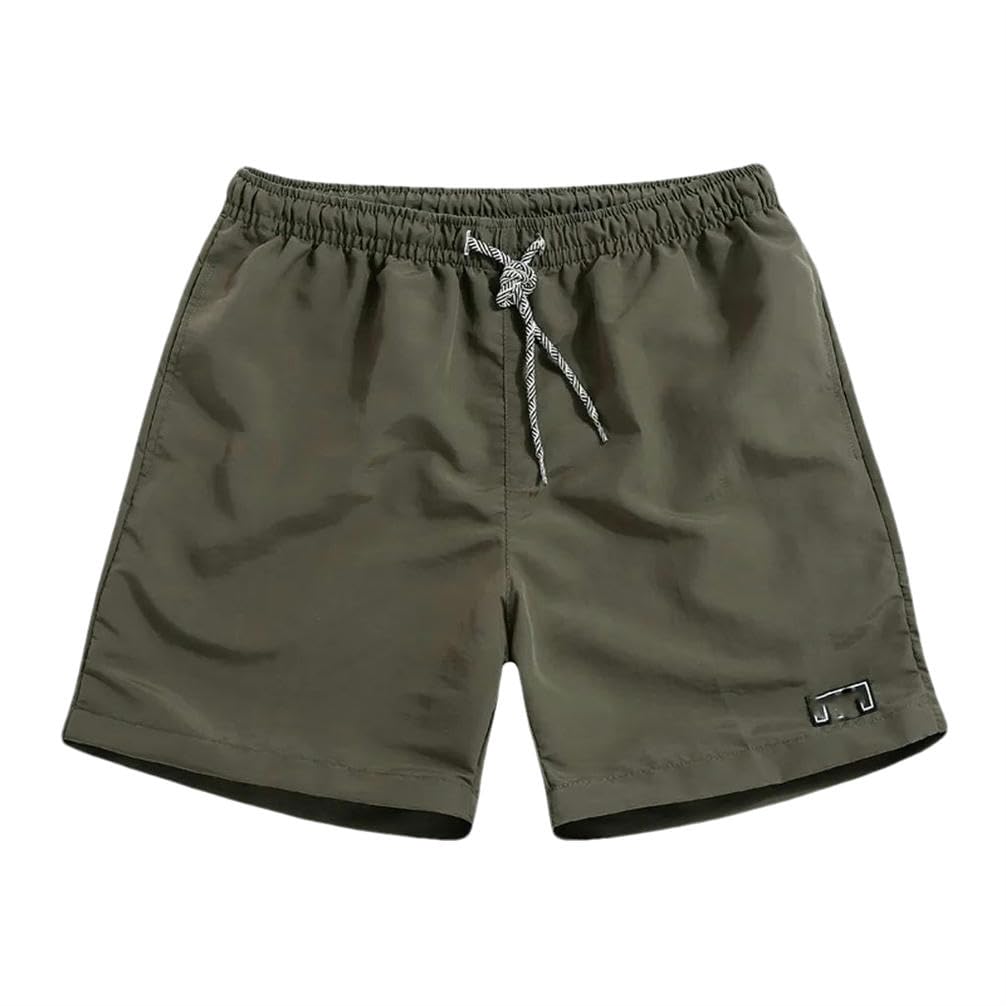 Pantaloncini da spiaggia solidi estivi per gli uomini Casual coulisse pantaloncini sportivi maschili traspiranti casual pantaloni sportivi