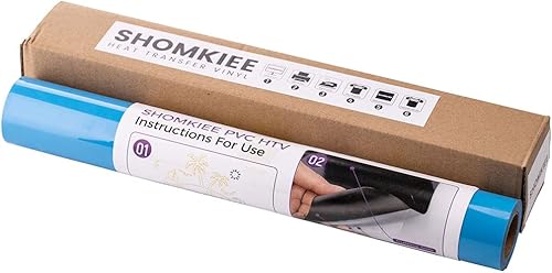 Vista 144 de HTV - Rollos de vinilo de transferencia de calor negro de 12 pulgadas por 8 pies, rollo en rollo para planchar en camisetas, fácil de cortar