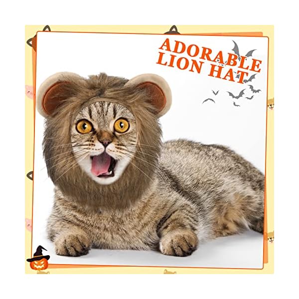 4 pieces halloween pet costume cat lion mane costume vampire cloak devil hat frog hat cat small dogs outfits for halloween party pet cosplay - image 8