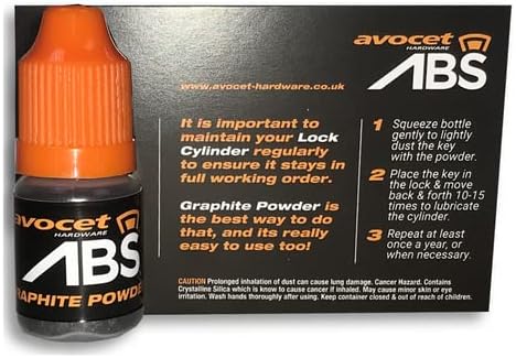 Avocet ABS Graphite Powder for Lubricating High Security Cylinder Locks